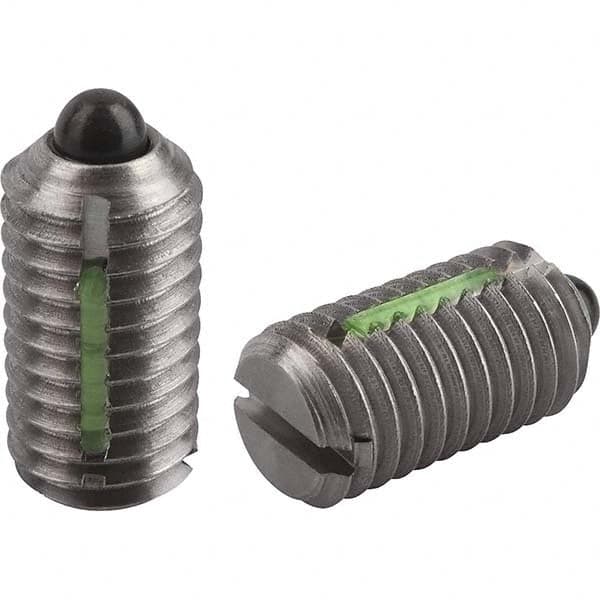 Threaded Spring Plunger: 5/16-18, 0.6299