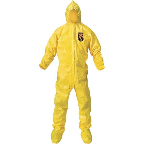 Non-Disposable Rain & Chemical-Resistant Coverall: Yellow, PE Film MPN:09817