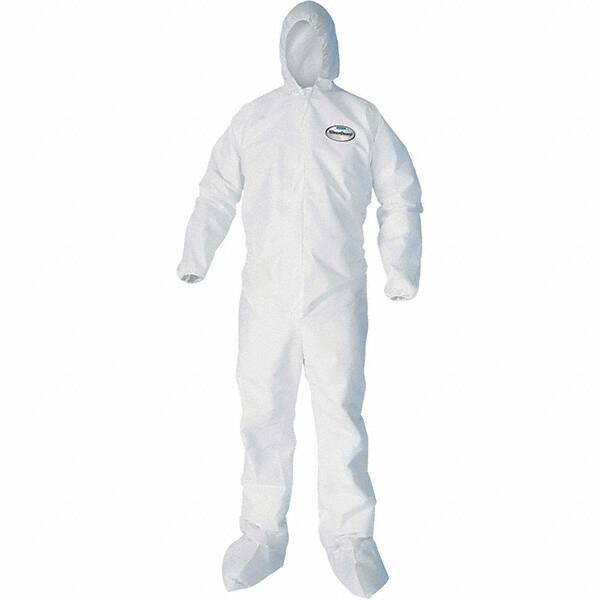 Disposable Coveralls: Size 5X-Large, Microporoous Film Laminate, Zipper Closure MPN:30907