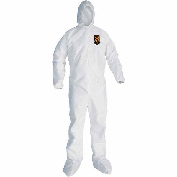 Disposable Coveralls: Size Small, SMS, Zipper Closure MPN:30908