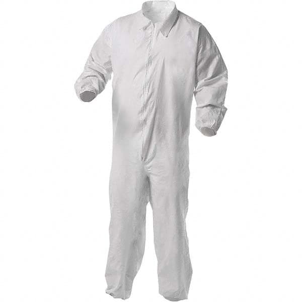 Disposable Coveralls: Size 3X-Large, Film Laminate, Zipper Closure MPN:38932