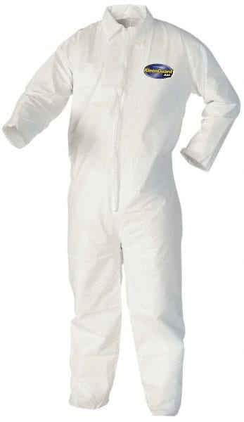 Disposable Coveralls: Size 3X-Large, 1.9 oz, Microporous Film, Zipper Closure MPN:44316