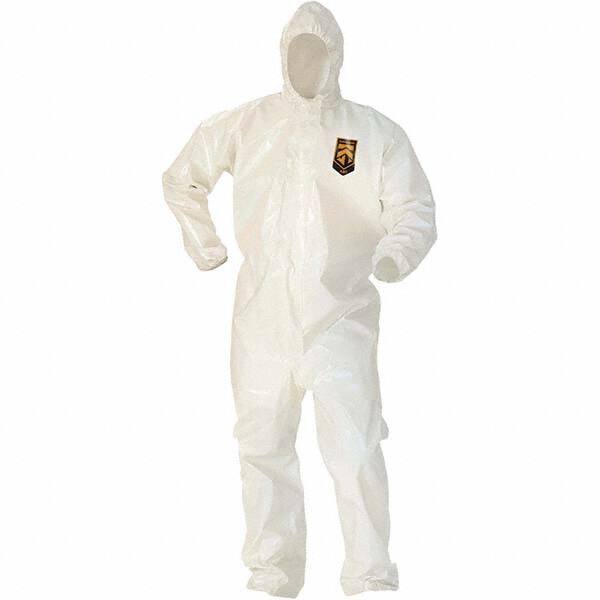 Non-Disposable Rain & Chemical-Resistant Coverall: White, Saranex MPN:45644