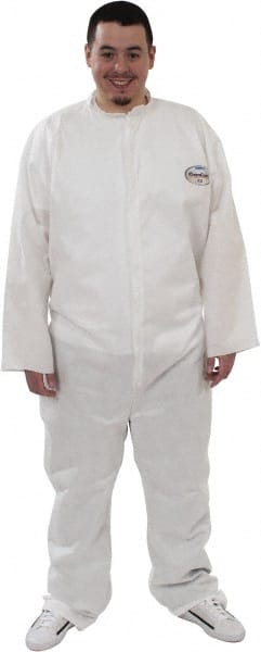Disposable Coveralls: Size Large, SMS, Zipper Closure MPN:46003