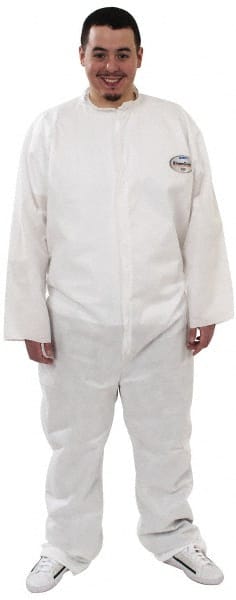 Disposable Coveralls: Size X-Large, SMS, Zipper Closure MPN:46004