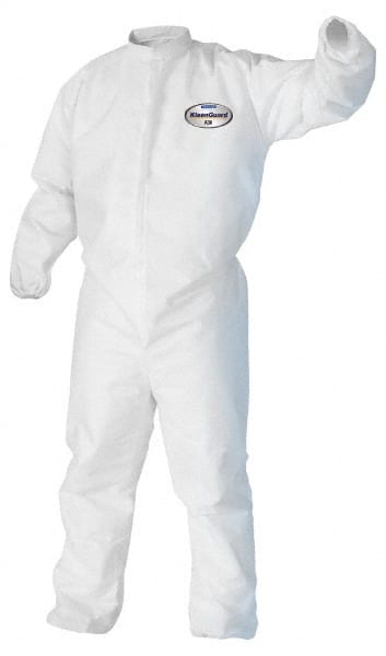 Disposable Coveralls: Size 4X-Large, SMS, Zipper Closure MPN:46007