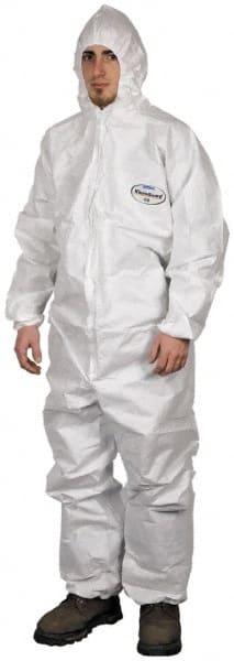 Disposable Coveralls: Size 3X-Large, 1.15 oz, SMS, Zipper Closure MPN:46116