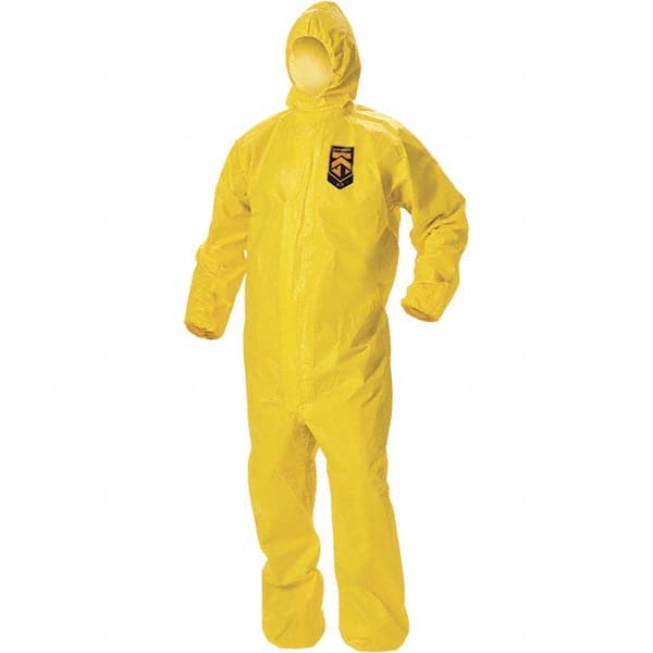 Non-Disposable Rain & Chemical-Resistant Coverall: Yellow, PE Film MPN:46773