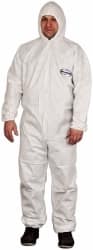 Disposable Coveralls: Size 2X-Large, SMS, Zipper Closure MPN:49115