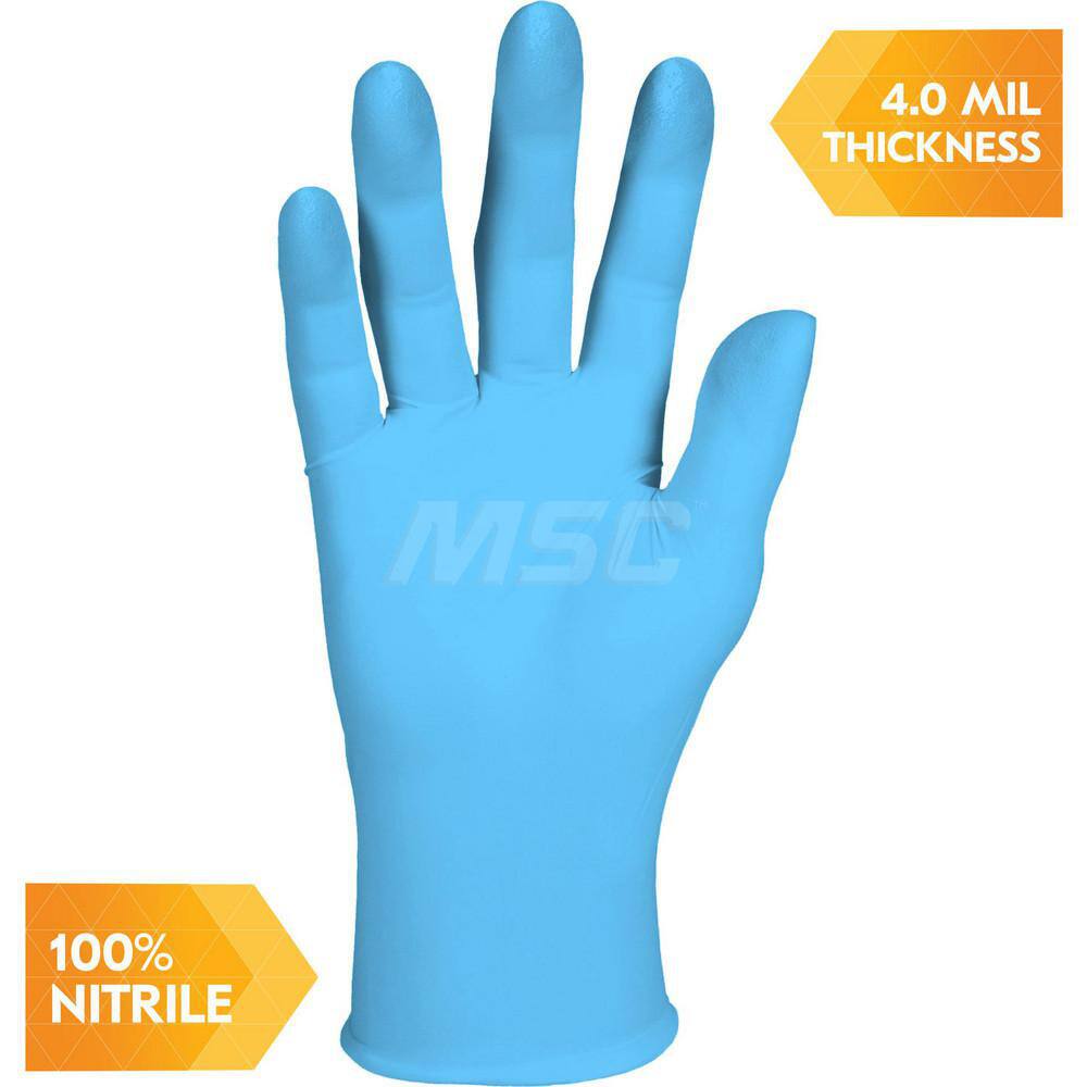 Disposable Gloves: Medium, 4 mil Thick, Nitrile, Industrial Grade MPN:54187