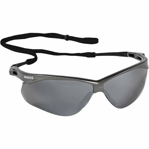 Safety Glass: Scratch-Resistant, Polycarbonate, Smoke Lenses, Full-Framed, UV Protection MPN:20385