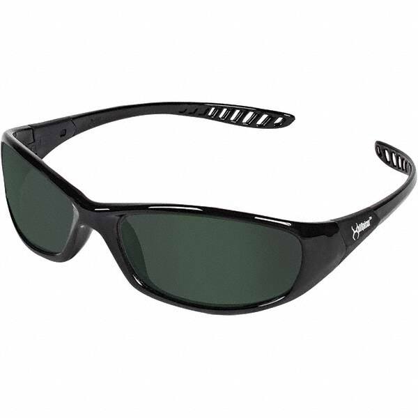 Safety Glass: Scratch-Resistant, Polycarbonate, Green Lenses, Full-Framed, UV Protection MPN:20545