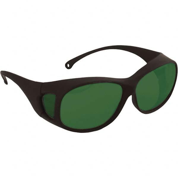 Safety Glass: Scratch-Resistant, Green Lenses, Full-Framed, UV Protection MPN:21917