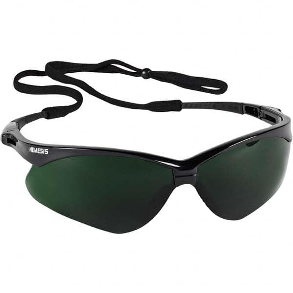 Safety Glass: Scratch-Resistant, Green Lenses, Full-Framed, UV Protection MPN:25671