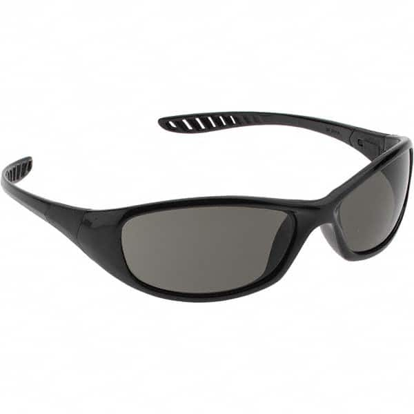 Safety Glass: Scratch-Resistant, Polycarbonate, Smoke Lenses, Full-Framed, UV Protection MPN:25714