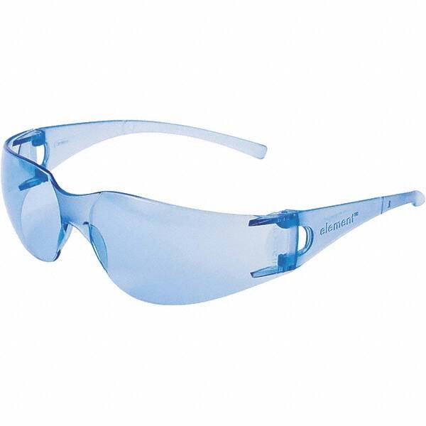 Safety Glass: Uncoated, Polycarbonate, Light Blue Lenses, Frameless, UV Protection MPN:33072