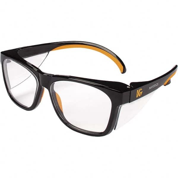 Safety Glass: Anti-Reflective & Scratch-Resistant, Polycarbonate, Clear Lenses, Full-Framed, UV Protection MPN:49312