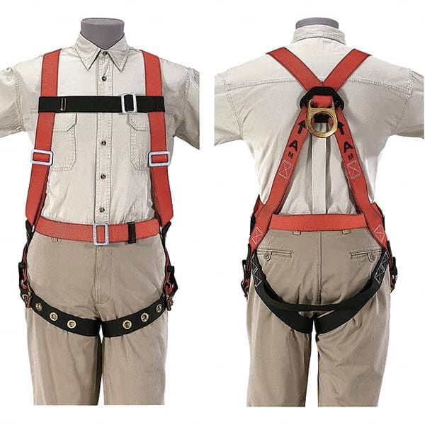 Fall Protection Harnesses: 300 Lb, Construction Style, Size Large, Nylon & Polyester MPN:87021