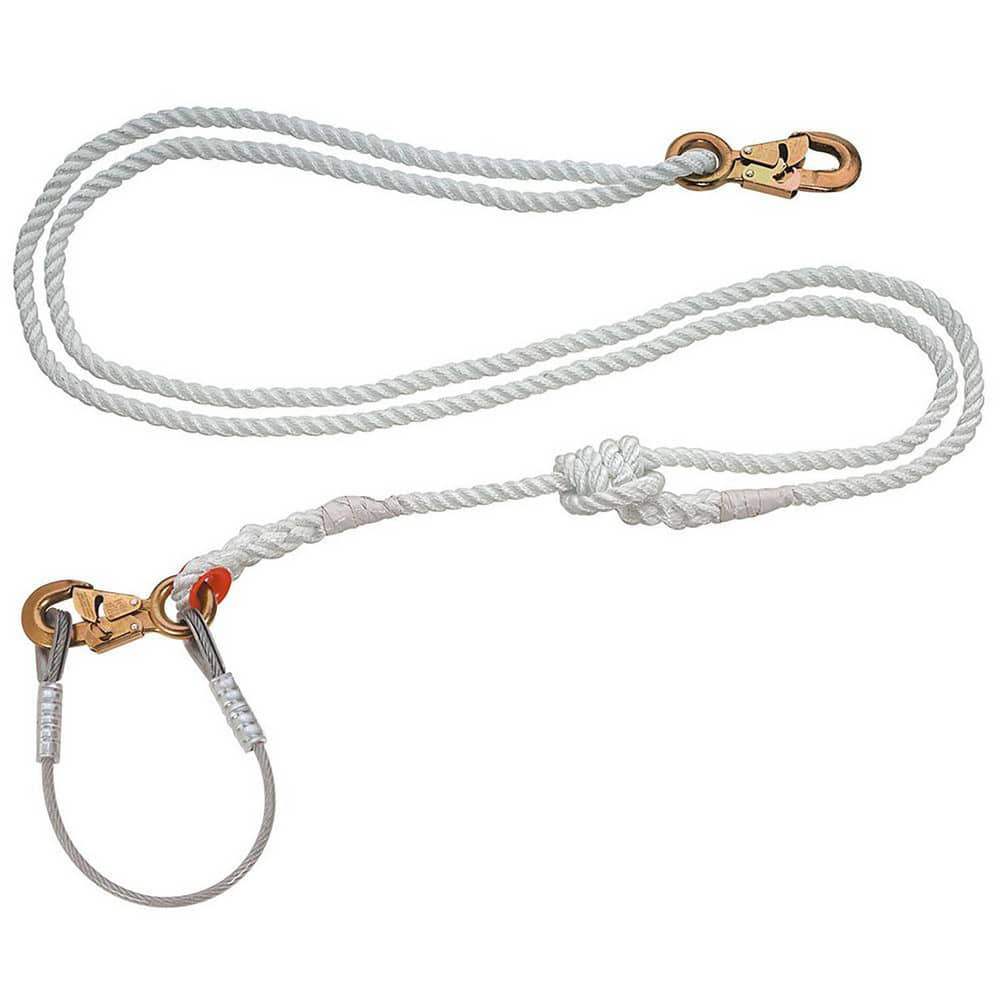 Lanyards & Lifelines, Construction Type: Rope , Harness Type: Fall Arrest , Lanyard End Connection: Snap Hook  MPN:87470