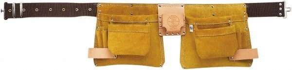 Tool Pouch: 10 Pockets, Leather, Brown MPN:42242