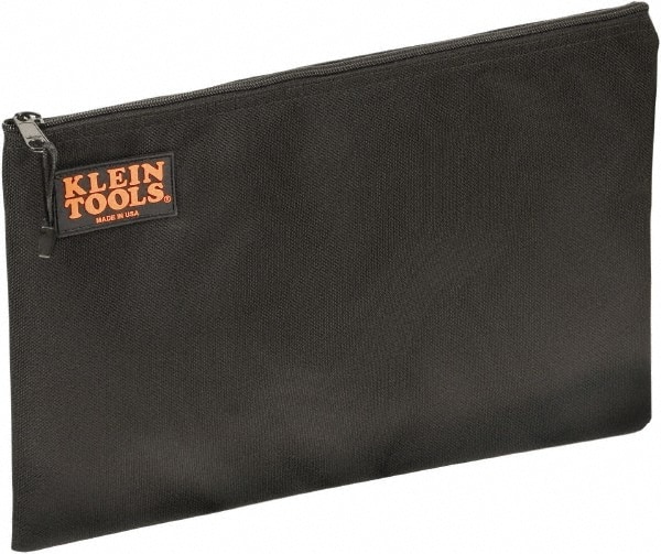 Zippered Pouch: 1 Pocket, Black MPN:5236