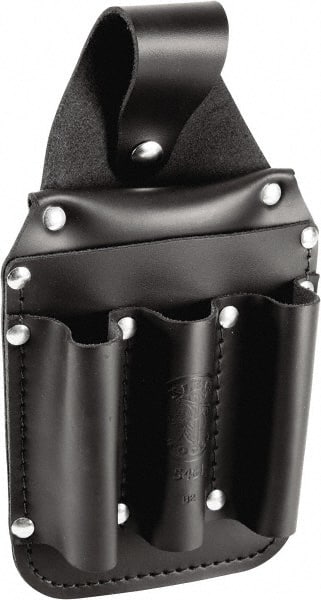 Tool Pouch: 6 Pockets, Leather, Black MPN:5481