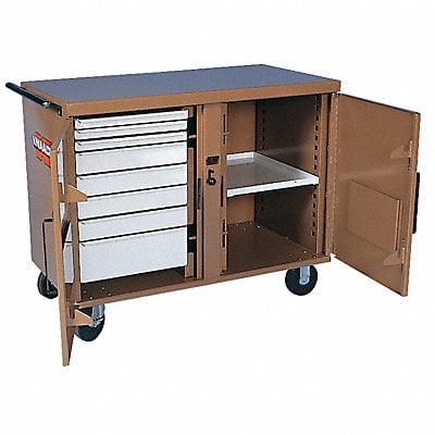 Mobile Cabinet Bench Steel 46-1/4 W 25 D MPN:49