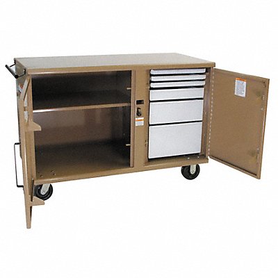 Mobile Cabinet Bench Steel 54-1/4 W 26 D MPN:58