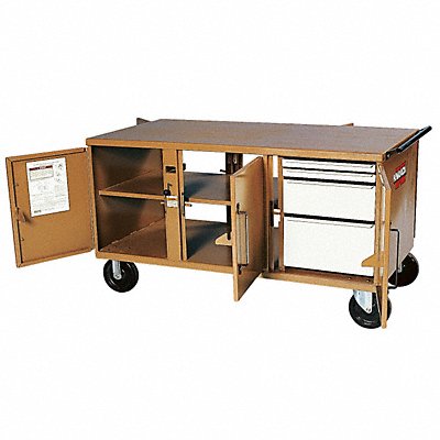 Mobile Cabinet Bench Steel 62 W 32 D MPN:62