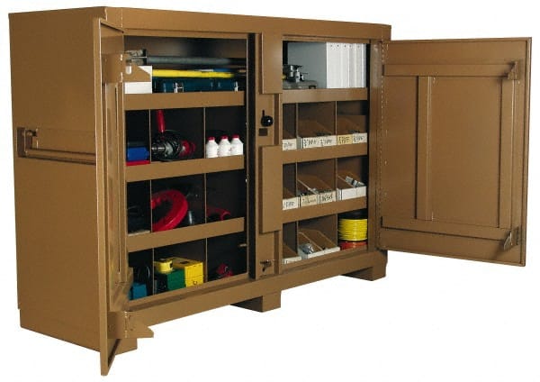 Job Site Tool Box: Bin Storage Cabinet MPN:129