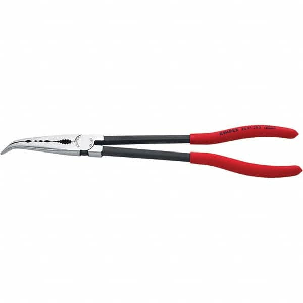 Bent Nose Pliers, Type: Needle Nose, Jaw Texture: Serrated, Jaw Width: 9 mm, Jaw Bend: 45 0, Tip Thickness: 2.5 mm, Body Material: Steel MPN:28 81 280 SBA