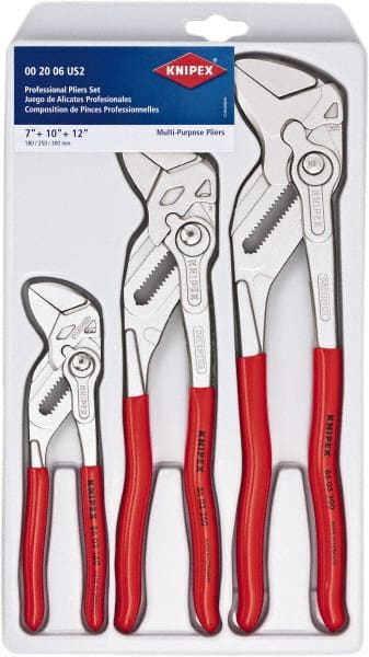 Plier Set: 3 Pc, Pipe Wrench & Water Pump Pliers MPN:00 20 06 US2