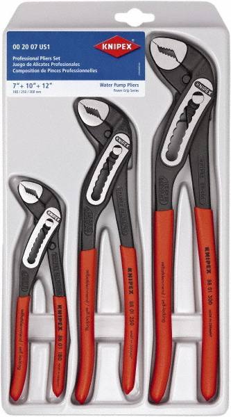 Plier Set: 3 Pc, Pipe Wrench & Water Pump Pliers MPN:00 20 07 US1