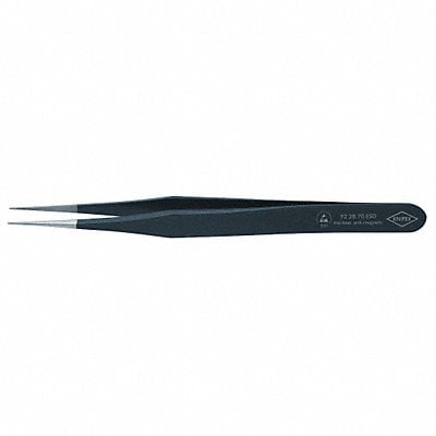 Tweezers ESD Straight 4-1/4 In SS Black MPN:92 28 70 ESD