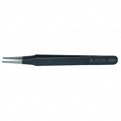 Tweezers ESD Straight Round 4-3/4 In Blk MPN:92 58 74 ESD