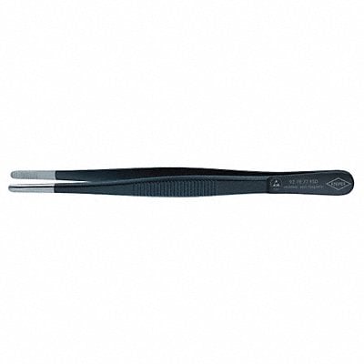 Tweezers ESD Round Serrated 5-3/4 In Blk MPN:92 78 77 ESD