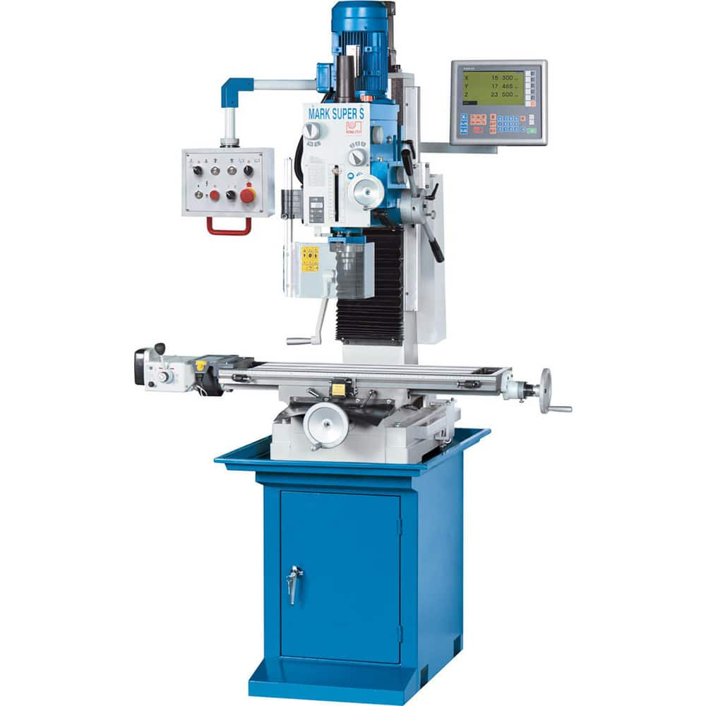 Mill Drill Machines, Spindle Speed Control: Geared Head, Drilling Capacity In Steel: 1, End Milling Capacity: 0.51 in, Phase: 3, Face Milling Capacity: 1 in MPN:301498