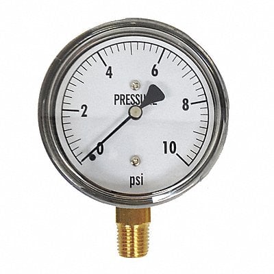 Low Pressure Gauge Bottom 10 psi MPN:KC25-10#