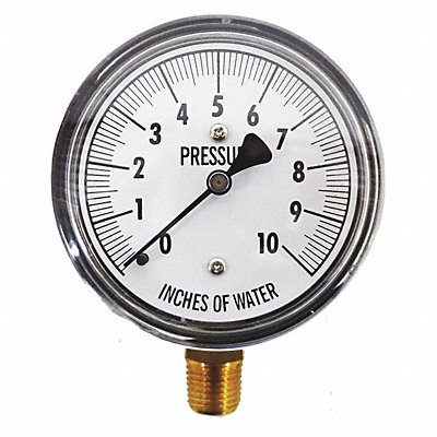 Low Pressure Gauge Bottom 10 H2O MPN:KC25-10