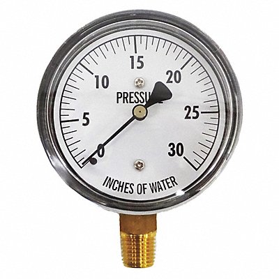 Low Pressure Gauge Bottom 30 H2O MPN:KC25-30