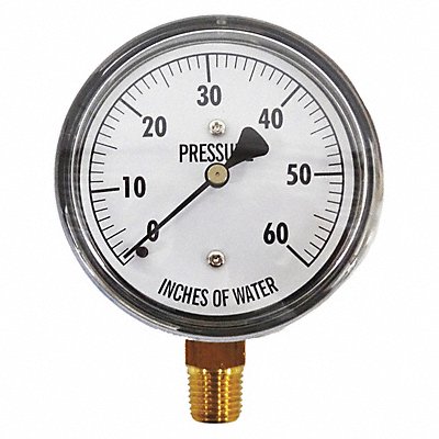 Low Pressure Gauge Bottom 60 H2O MPN:KC25-60