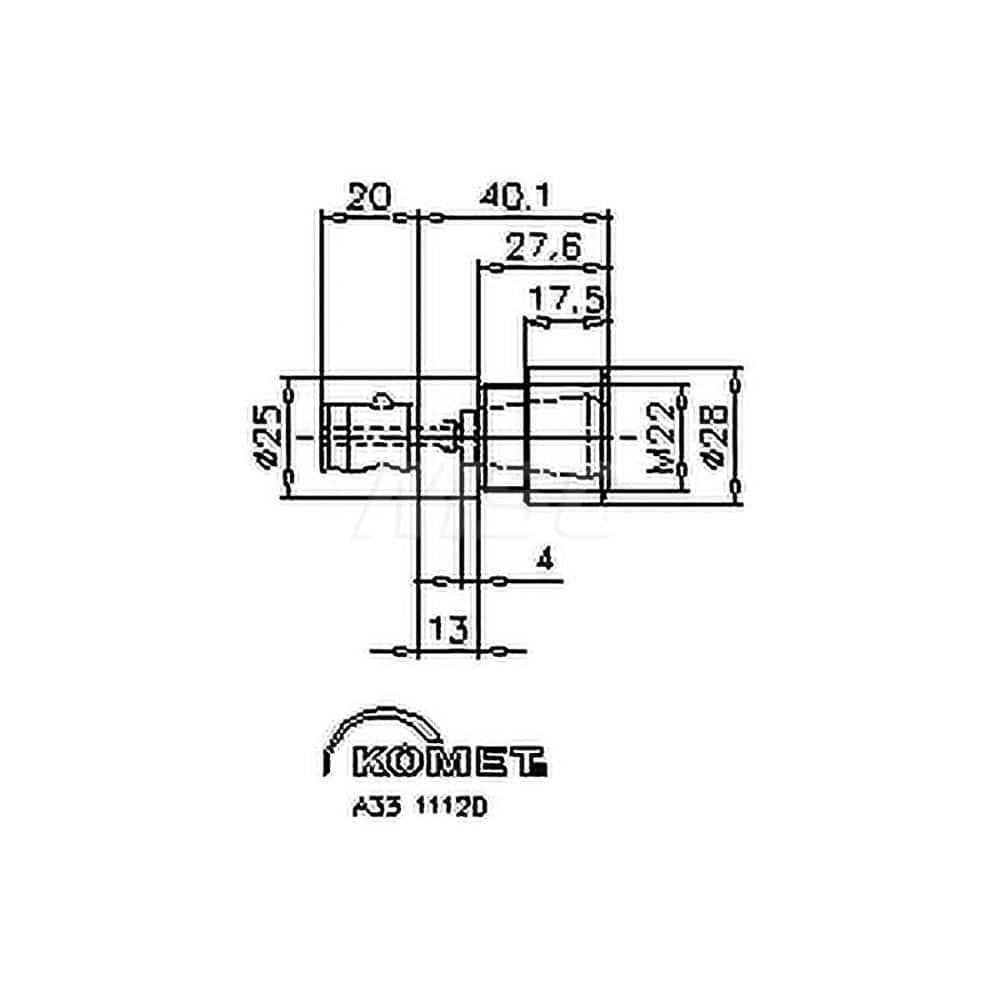 Collet Chuck: ER Collet, Modular Connection Shank MPN:8422401690