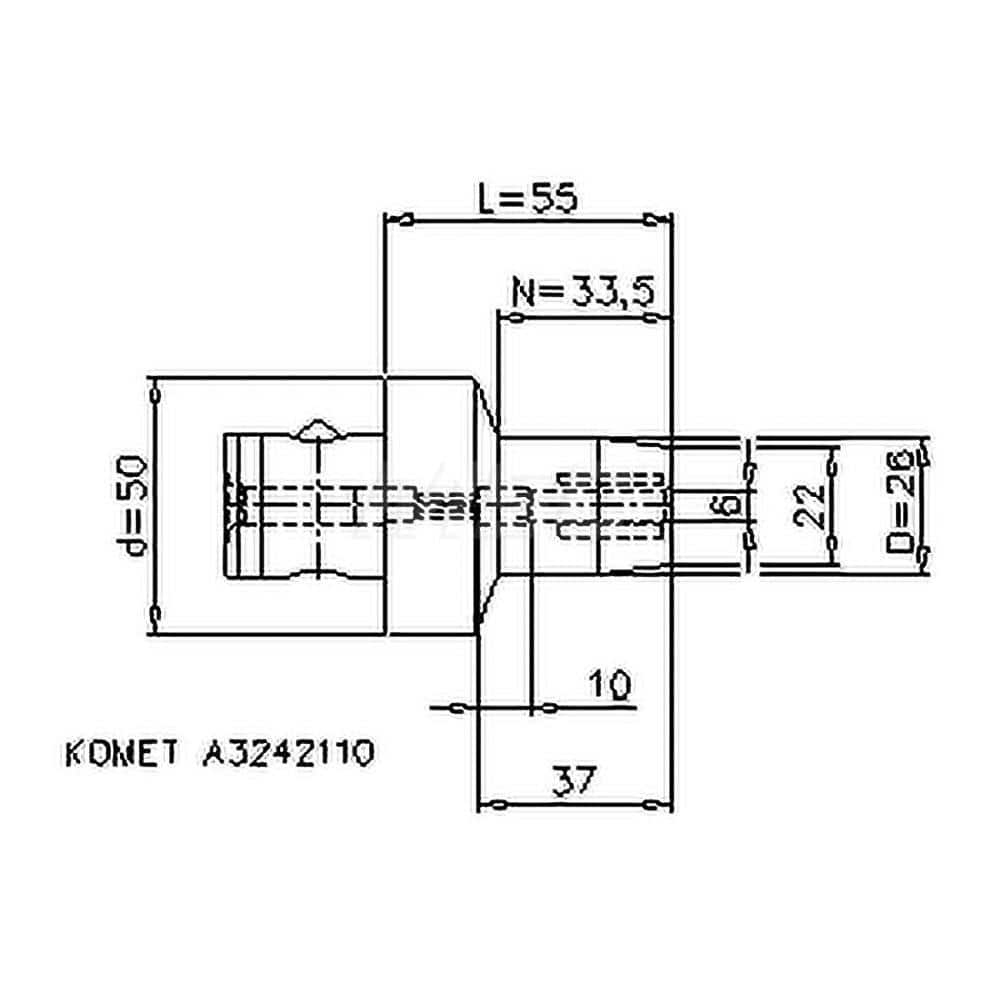 Hydraulic Tool Chuck: ABS50H, Modular Connection Shank, 6 mm Hole MPN:8422300697