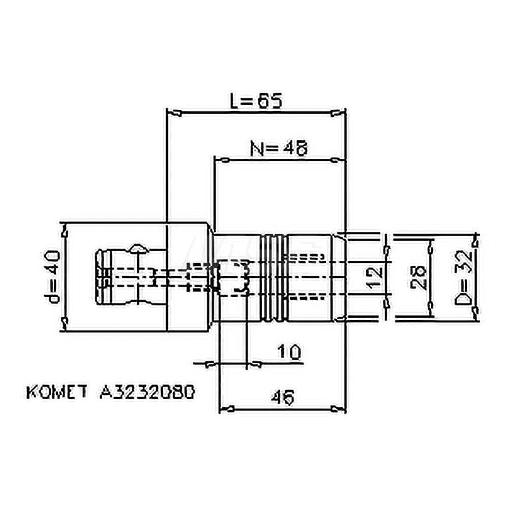 Hydraulic Tool Chuck: ABS40H, Modular Connection Shank, 12 mm Hole MPN:8422301288