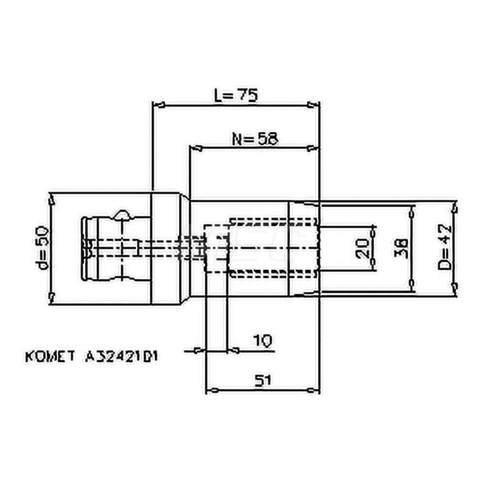 Hydraulic Tool Chuck: ABS50H, Modular Connection Shank, 20 mm Hole MPN:8422302097