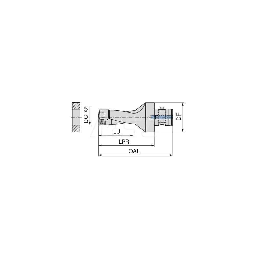 Indexable Insert Drills, Drill Style: KUBQ, Drill Diameter (Decimal Inch): 0.8268, Drill Diameter (mm): 21.00, Maximum Drill Depth (mm): 42.00 MPN:1087921095