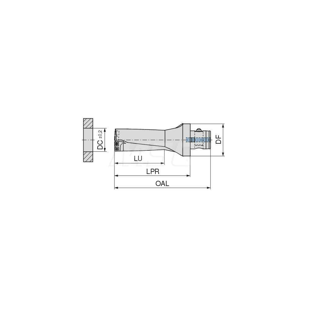 Indexable Insert Drills, Drill Style: KUBQ, Drill Diameter (Decimal Inch): 2.1654, Drill Diameter (mm): 55.00, Maximum Drill Depth (mm): 110.00 MPN:1087955098