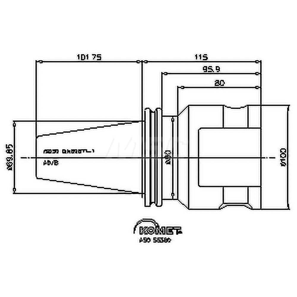 Modular Tool Holding System Adapter: DIN69871-50 Taper MPN:8420105091