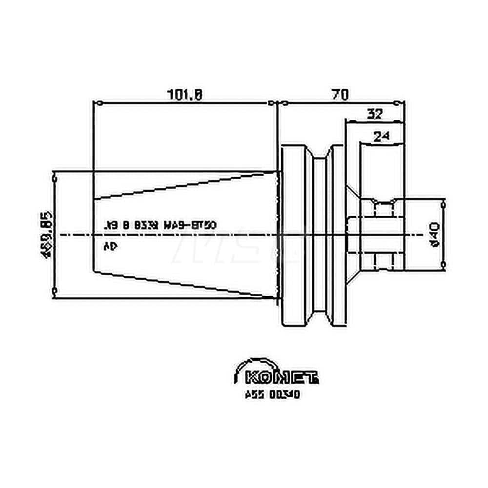 Modular Tool Holding System Adapter: BT50 Taper MPN:8420205088