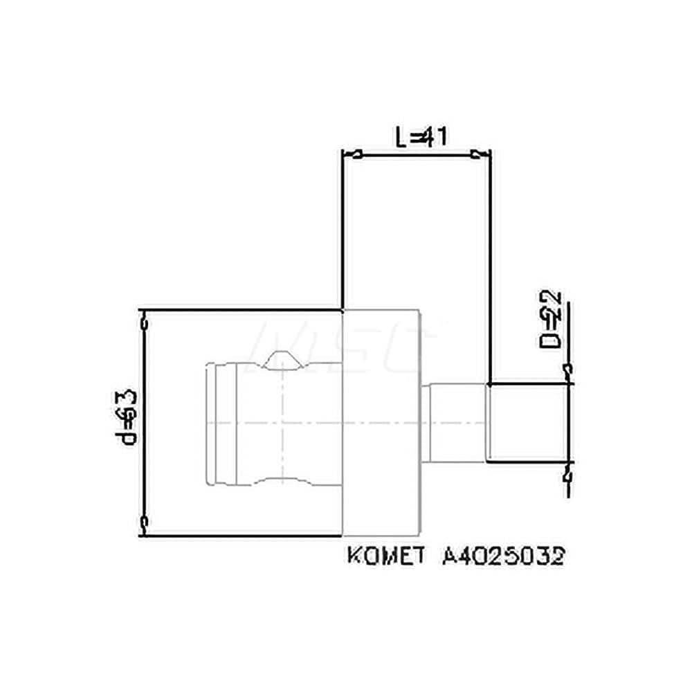 Shell Mill Holder: ABS63, Modular Connection Shank MPN:8422802296